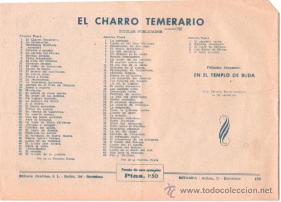 Tebeos: EL AMULETO VERDE ORIGINAL Nº 5 SERIE 3ª EL CHARRO TEMERARIO - EDI. GRAFIDEA 1956, MATIAS ALONSO - Foto 2 - 37304455
